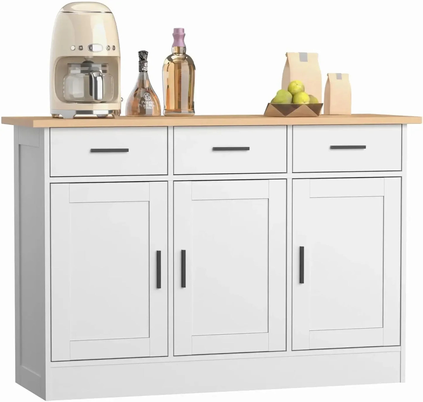 47" Buffet Cabinet; Black - Loft&Timber