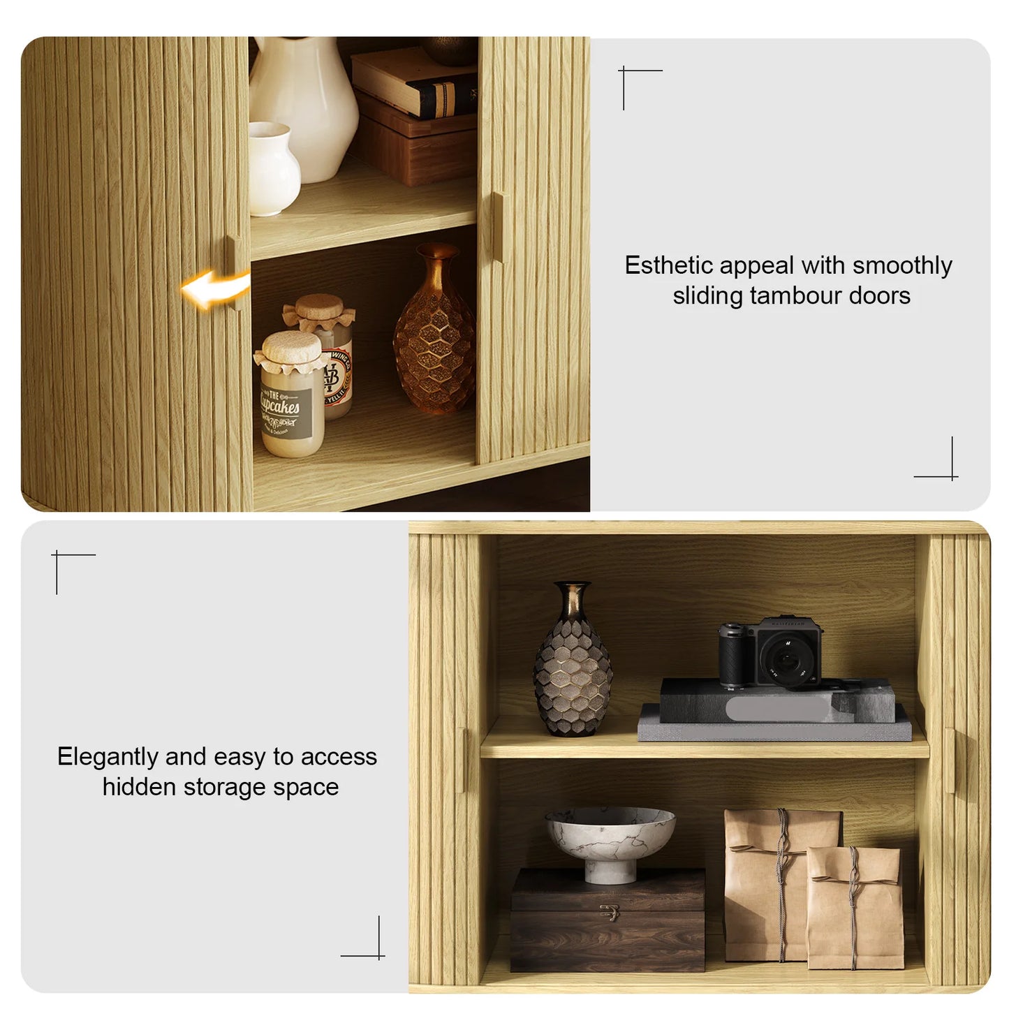 40" Sideboard Buffet Cabinet with Storage - Loft&Timber