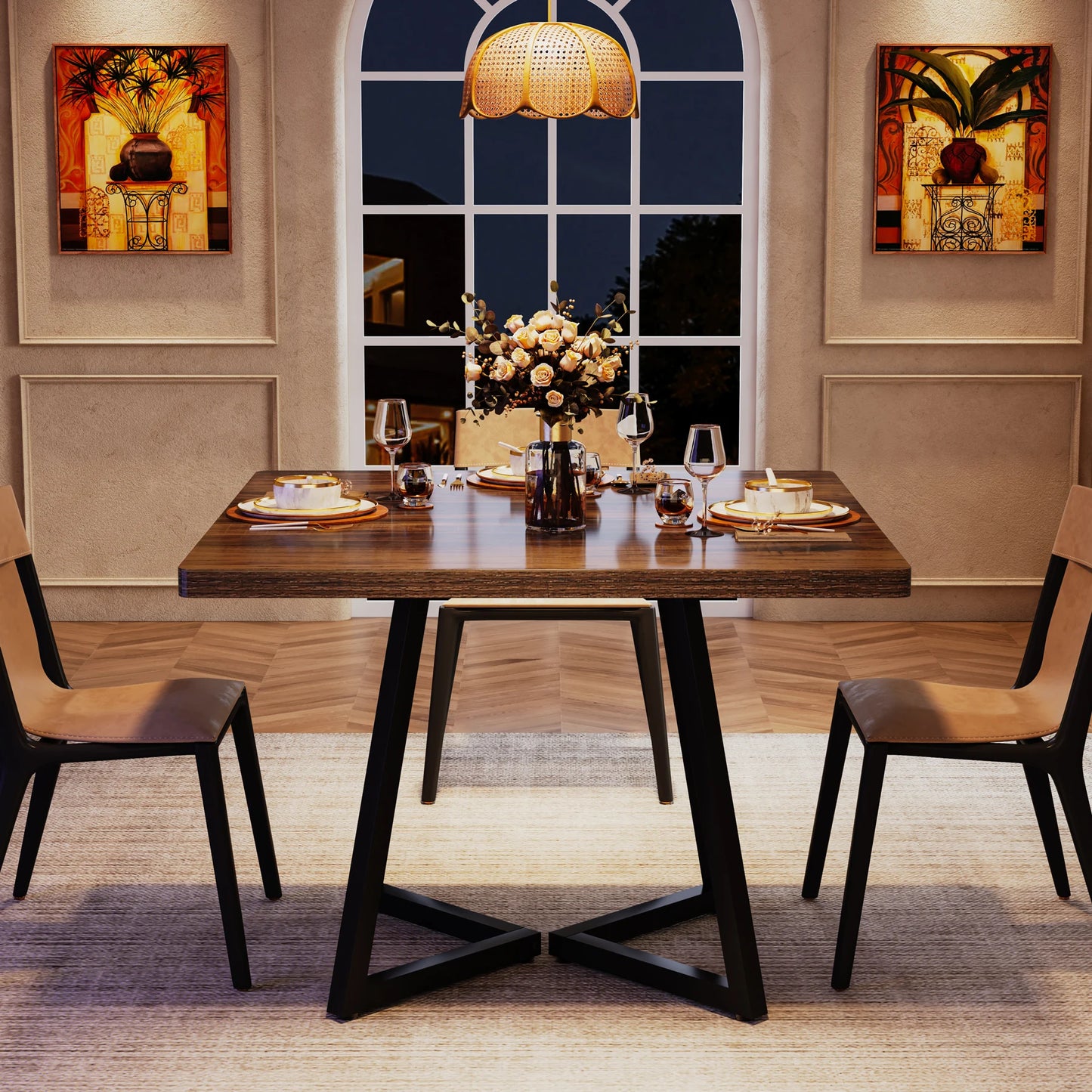 Tribesigns Square Dining Table for 4, 31.5" - Loft&Timber
