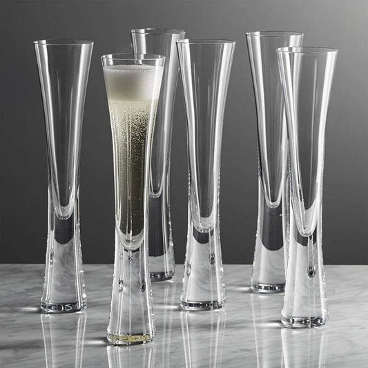 Champagne Glasses Glitter Flutes Clear Cups - Loft&Timber