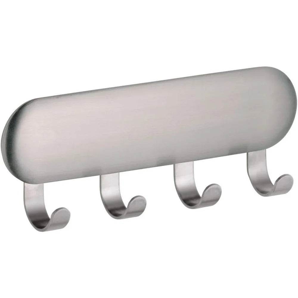 Self-Adhesive Stainless Steel Key Rack Organizer with 4 Hooks - Loft&Timber