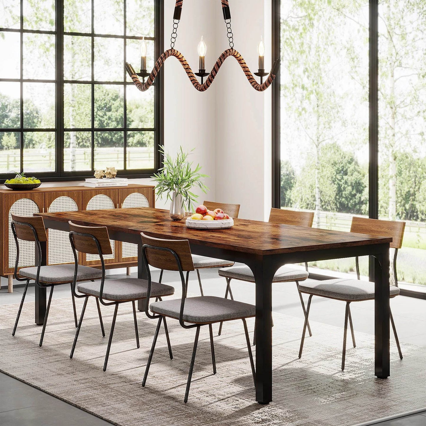 Tribesigns Dining Table for 6-8 People, 200cm - Loft&Timber