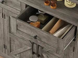 Vabches Sideboard Buffet Cabinet with Drawers & Charging Station - Loft&Timber