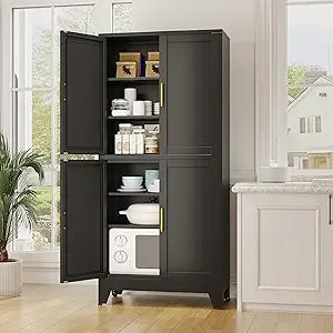 73" H Metal Tall Arched Pantry Cabinet - Loft&Timber