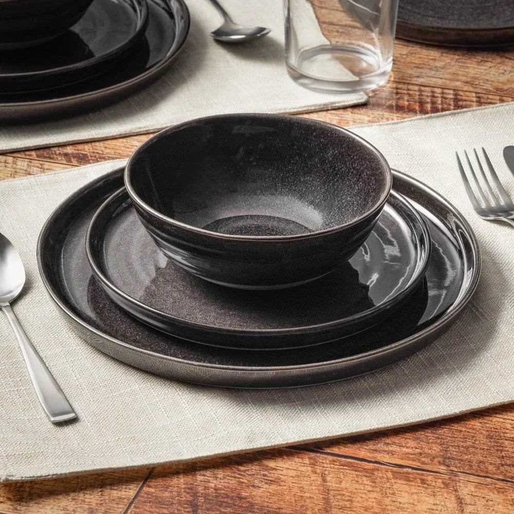 Ceramic Salad Plate Round Rustic Dinnerware - Loft&Timber