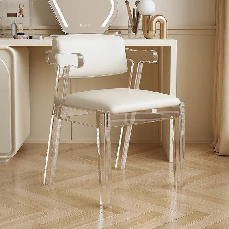Cream Style Acrylic Makeup Chair - Loft&Timber