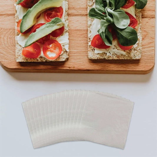 Disposable 2-Ply Medium Lunch Napkins Silver 6.5in x 6.5in 200 Pack