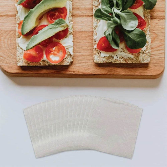 Disposable 2-Ply Medium Lunch Napkins Silver 6.5in x 6.5in 200 Pack - Loft&Timber