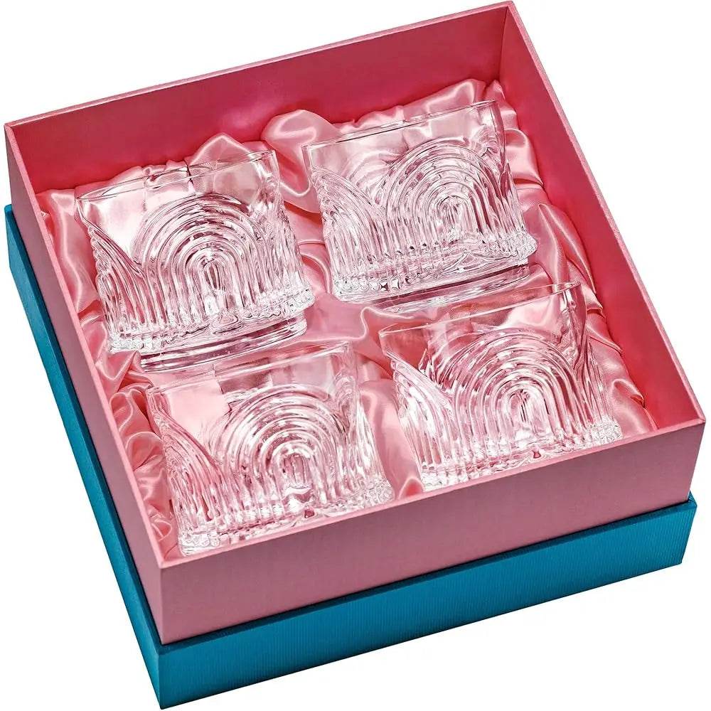 Vintage Lowball Cocktail Glasses, Set Of 4, 9 Oz - Loft&Timber