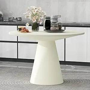 Round Dining Table, Retro Style Wooden Round Dining Table - Loft&Timber