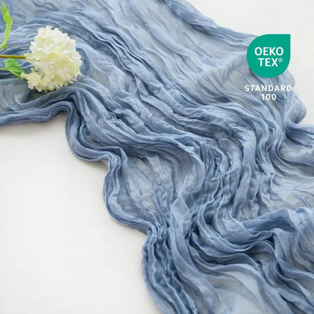 1 Pack Blue Cheesecloth Table Runner - Loft&Timber