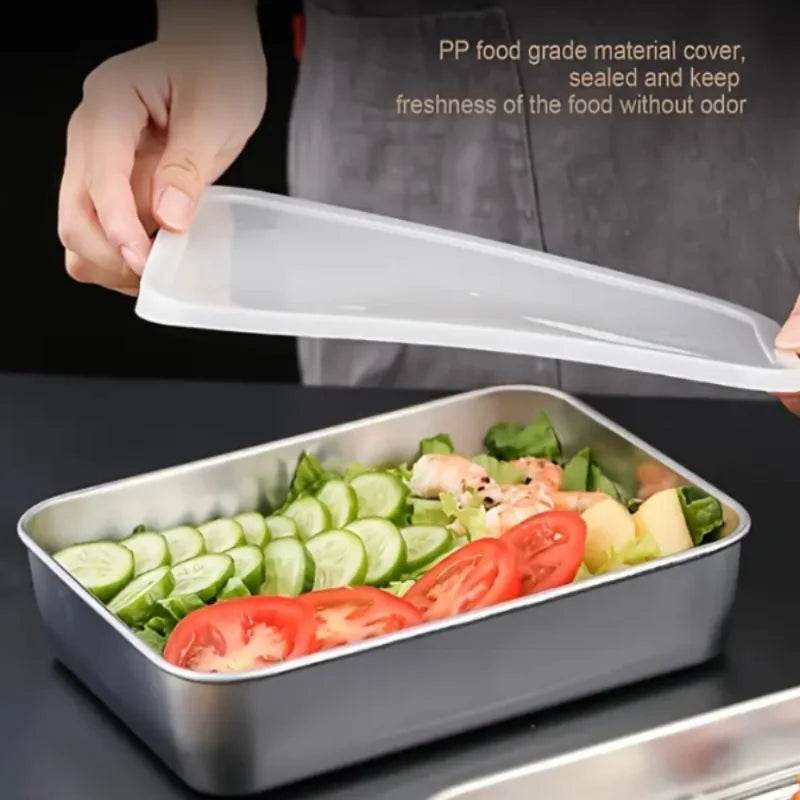 Eco-Friendly Non-Stick Stainless Steel Baking Pan Set with Lid - BPA-Free - Loft&Timber
