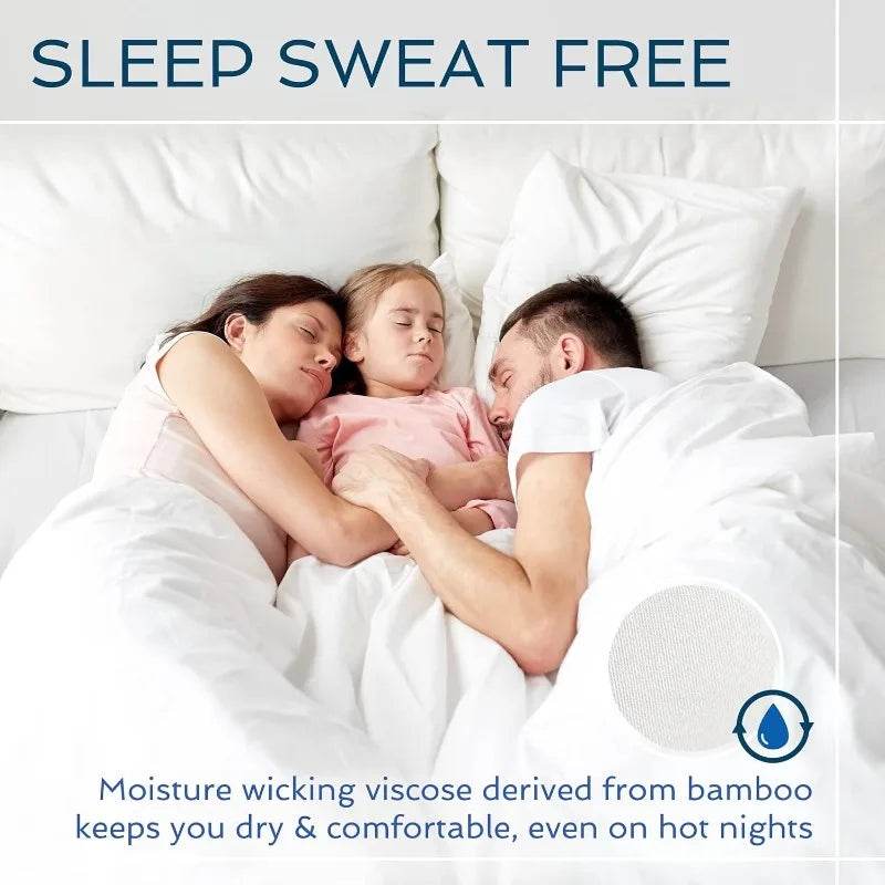 4 Piece Bed Sheet Set King Size, 100% Viscose Derived from Bamboo Sheets Set with 2 Pillowcases - Loft&Timber