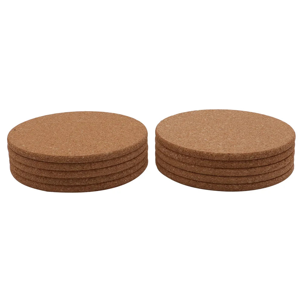 US Stock 10pcs Round Cork Coasters 3.9" Diameter - Loft&Timber