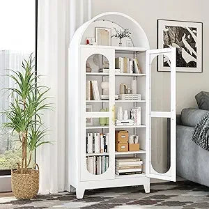 73" H Metal Tall Arched Pantry Cabinet - Loft&Timber