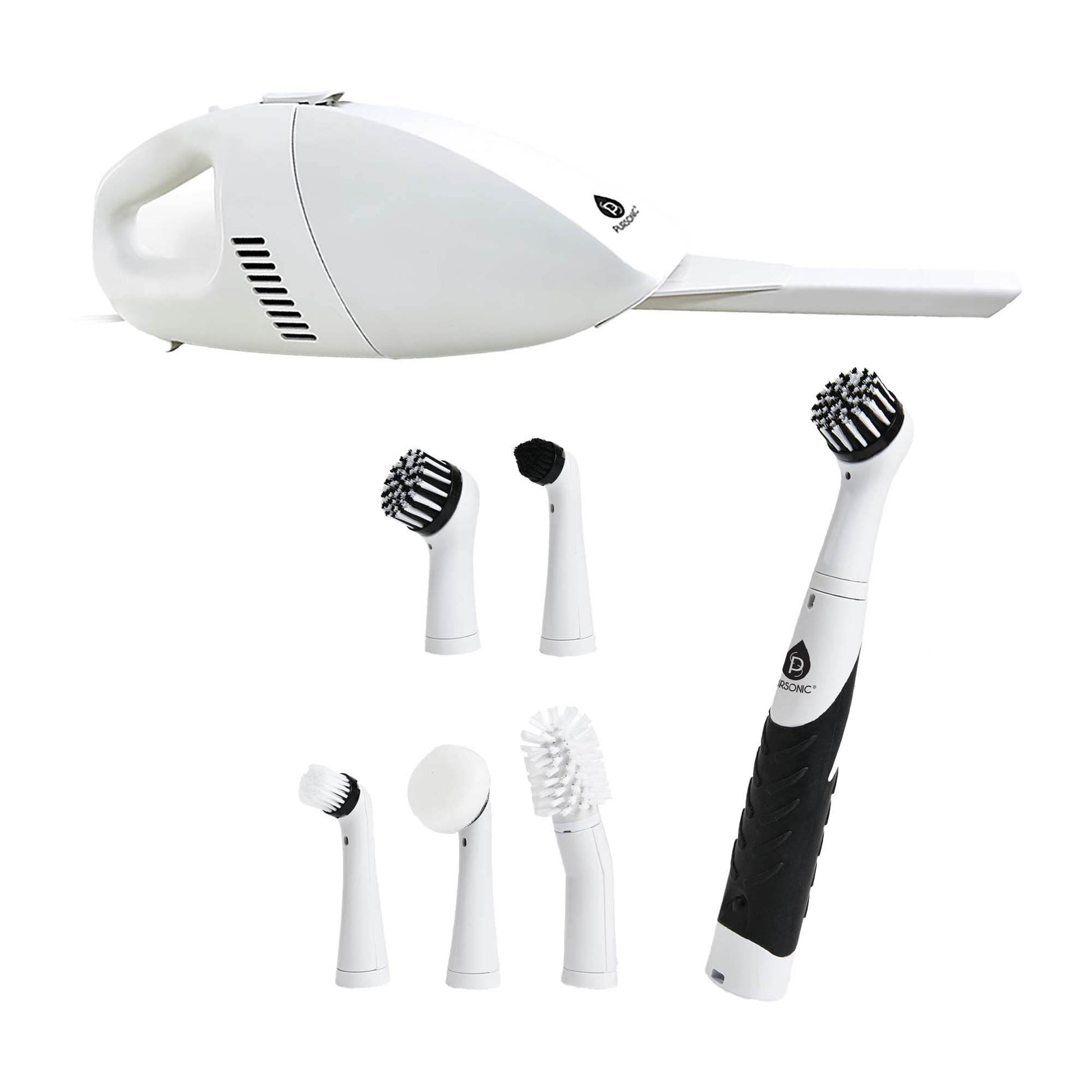 Deep Cleaning Duo Bundle: Cordless Power Scrubber Cleaning Brush + Pursonic Car Vacuum Cleaner - Loft&Timber