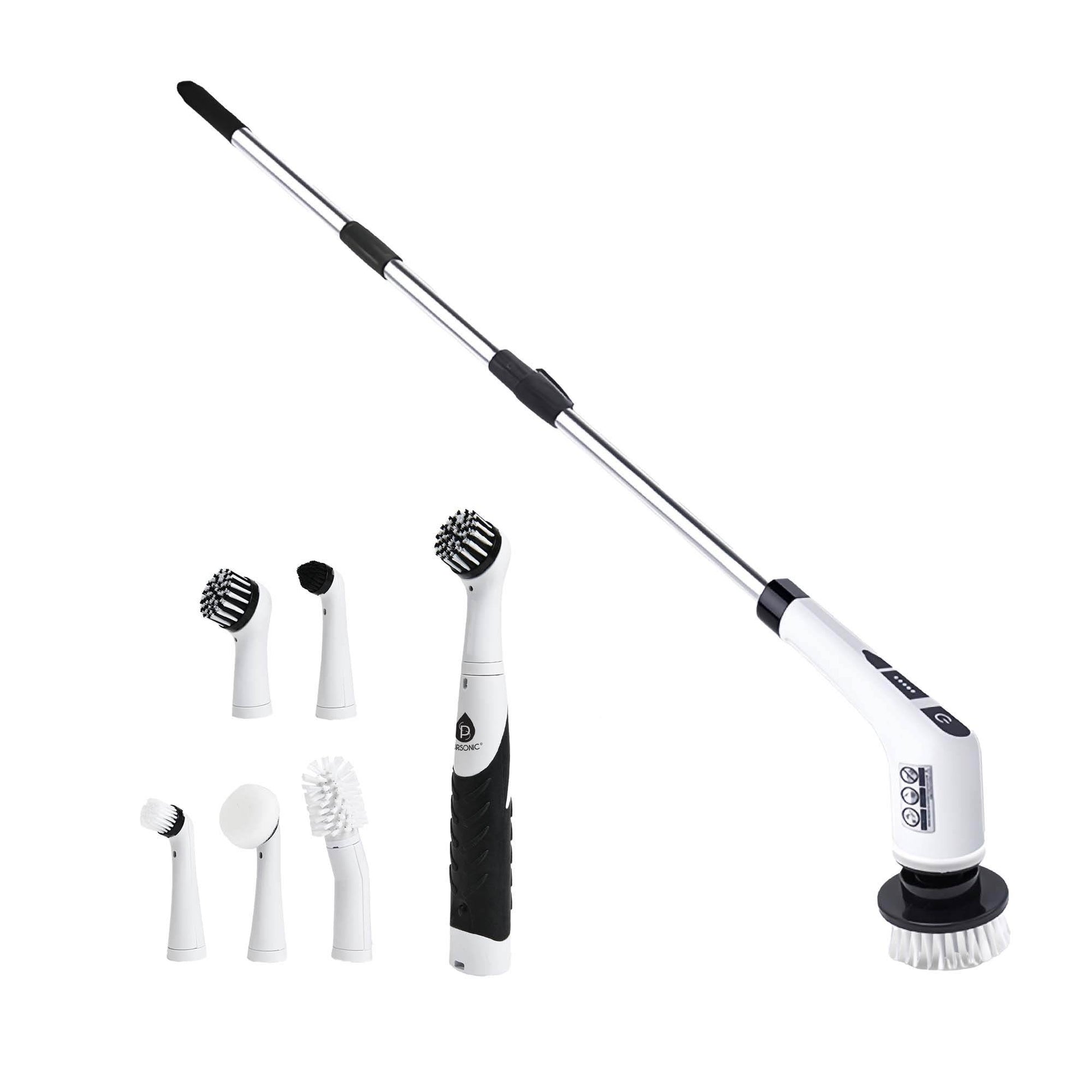 Pursonic Cordless Cleaning Power Bundle – Includes Rechargeable Power Scrubber Brush with 7 Heads + Cordless Scrubber Cleaning Brush with 5 Heads - Loft&Timber