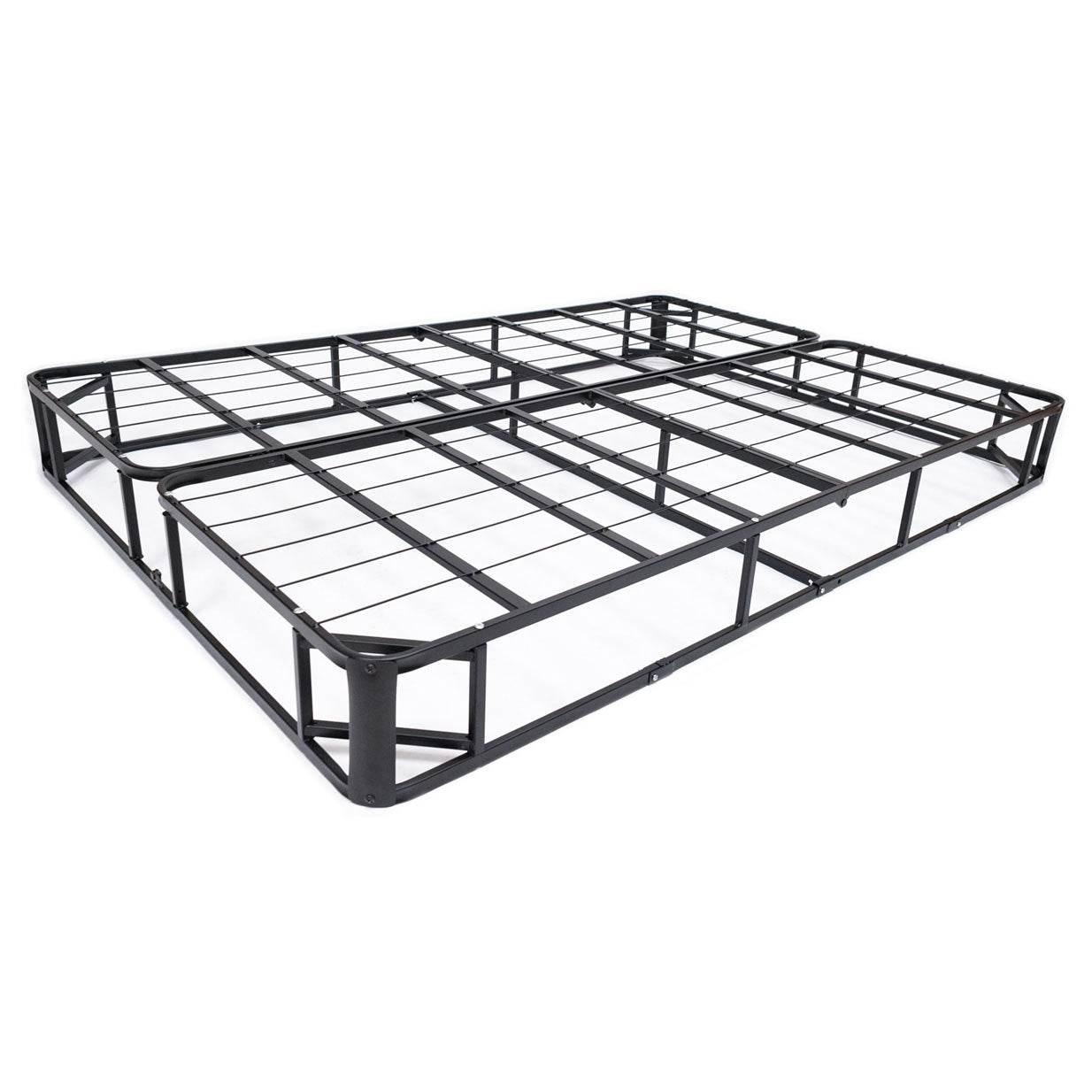 Twin size Steel Metal Box-Spring Mattress Foundation with Cover - Loft&Timber