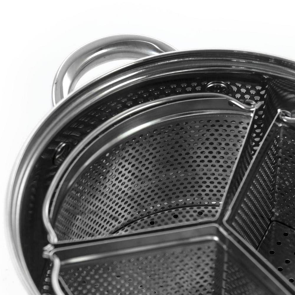 Stainless Steel 4-Quart Dutch Oven with 3-Section Dividers and Lid - Loft&Timber