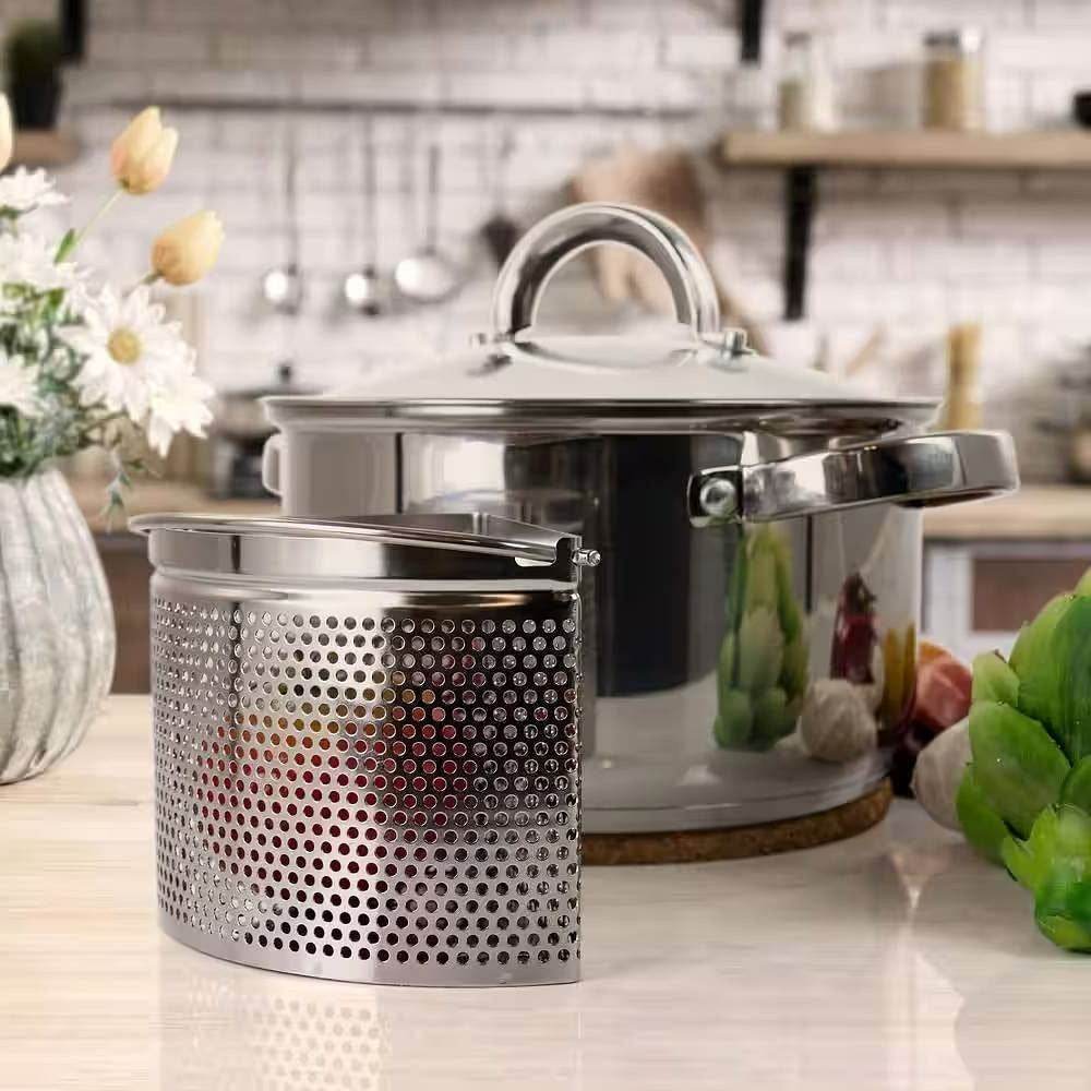 Stainless Steel 4-Quart Dutch Oven with 3-Section Dividers and Lid - Loft&Timber