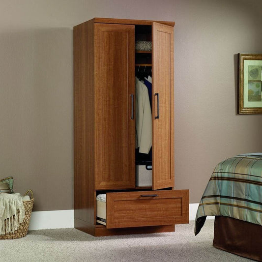 Sienna Oak Wardrobe Clothes Storage Cabinet Armoire - Loft&Timber