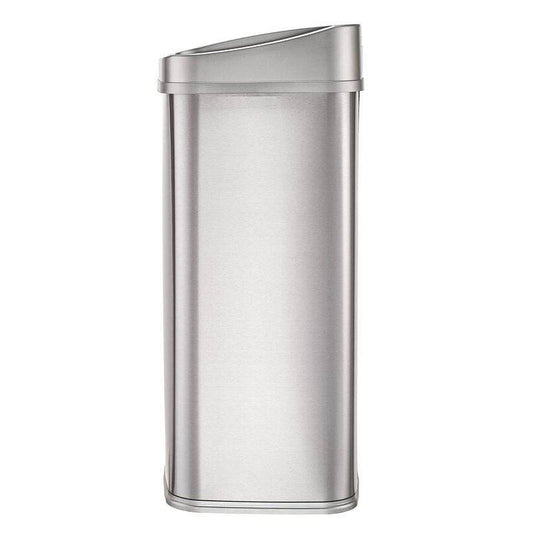 Silver 13-Gallon Stainless Steel Kitchen Trash Can with Motion Sensor Lid - Loft&Timber