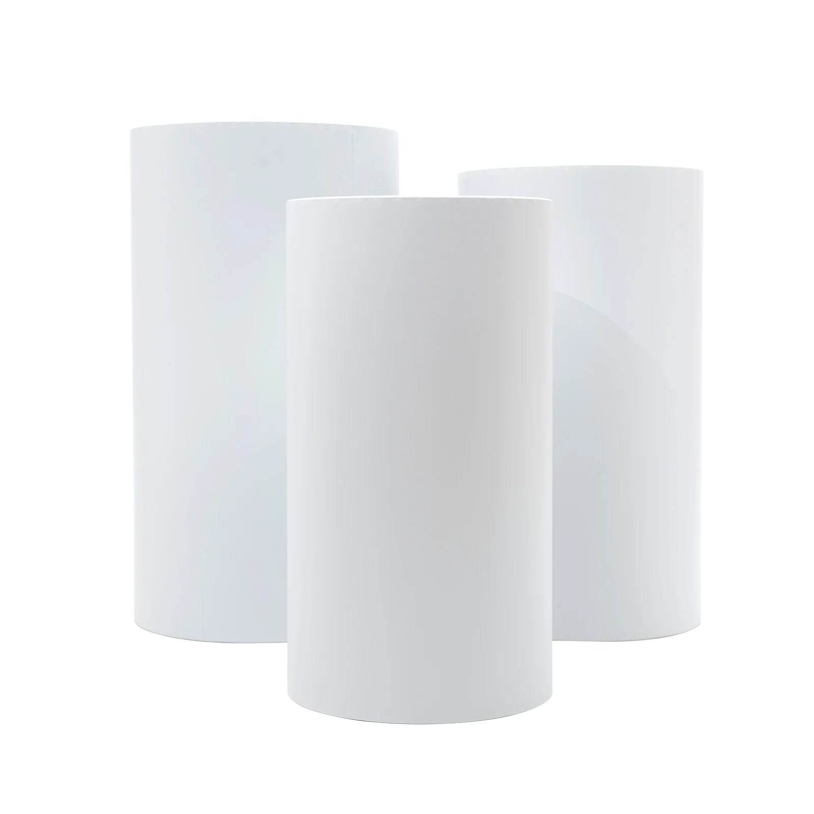 Set of 3 White Flower and Cake Vases - Loft&Timber