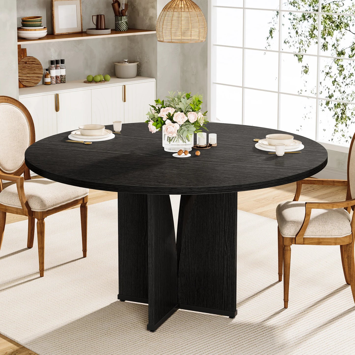 Tribesigns 39" Round Conference Table for 4 - Loft&Timber