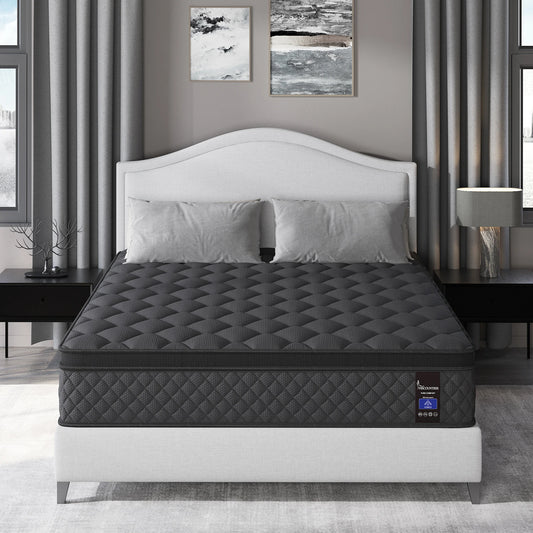 Twin Full Queen King Mattress in A Box, Hybrid Memory Foam