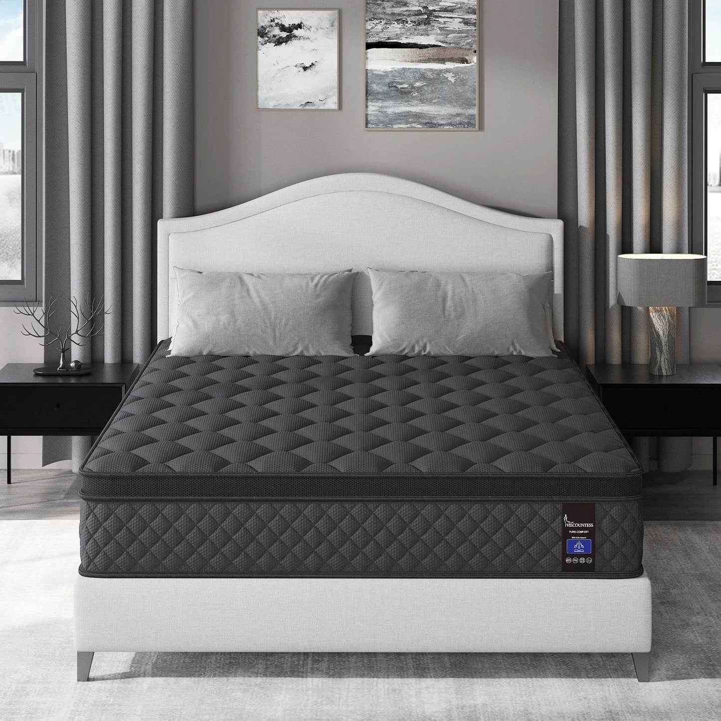 Twin Full Queen King Mattress in A Box, Hybrid Memory Foam - Loft&Timber