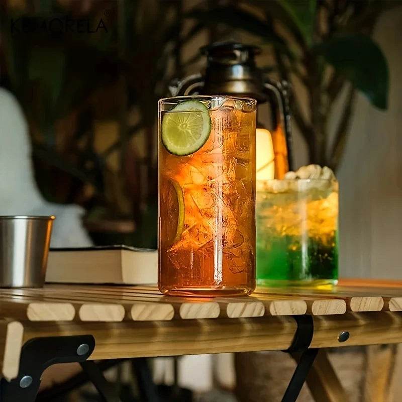 1PCS Creative Thin Highball Glasses Square Glass Transparent - Loft&Timber