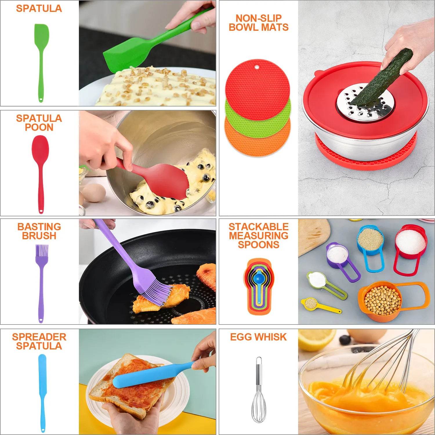 29 Piece Stainless Steel Mixing Bowl Set - Loft&Timber