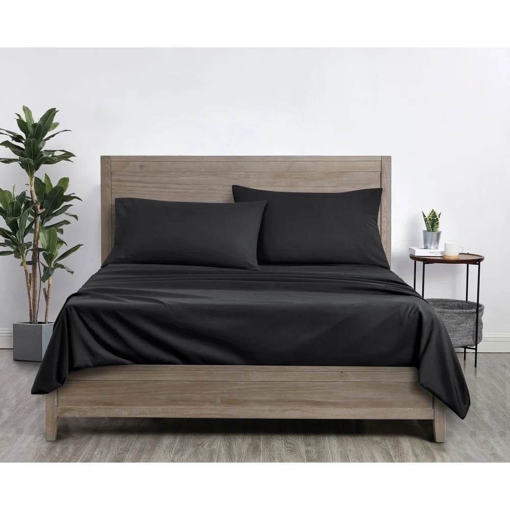 Cooling Antimicrobial Microfiber Queen Bed Sheet Set 4 Pieces - Loft&Timber