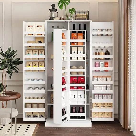 Kitchen Pantry Storage Cabinet with Doors and Shelves 19 - Loft&Timber