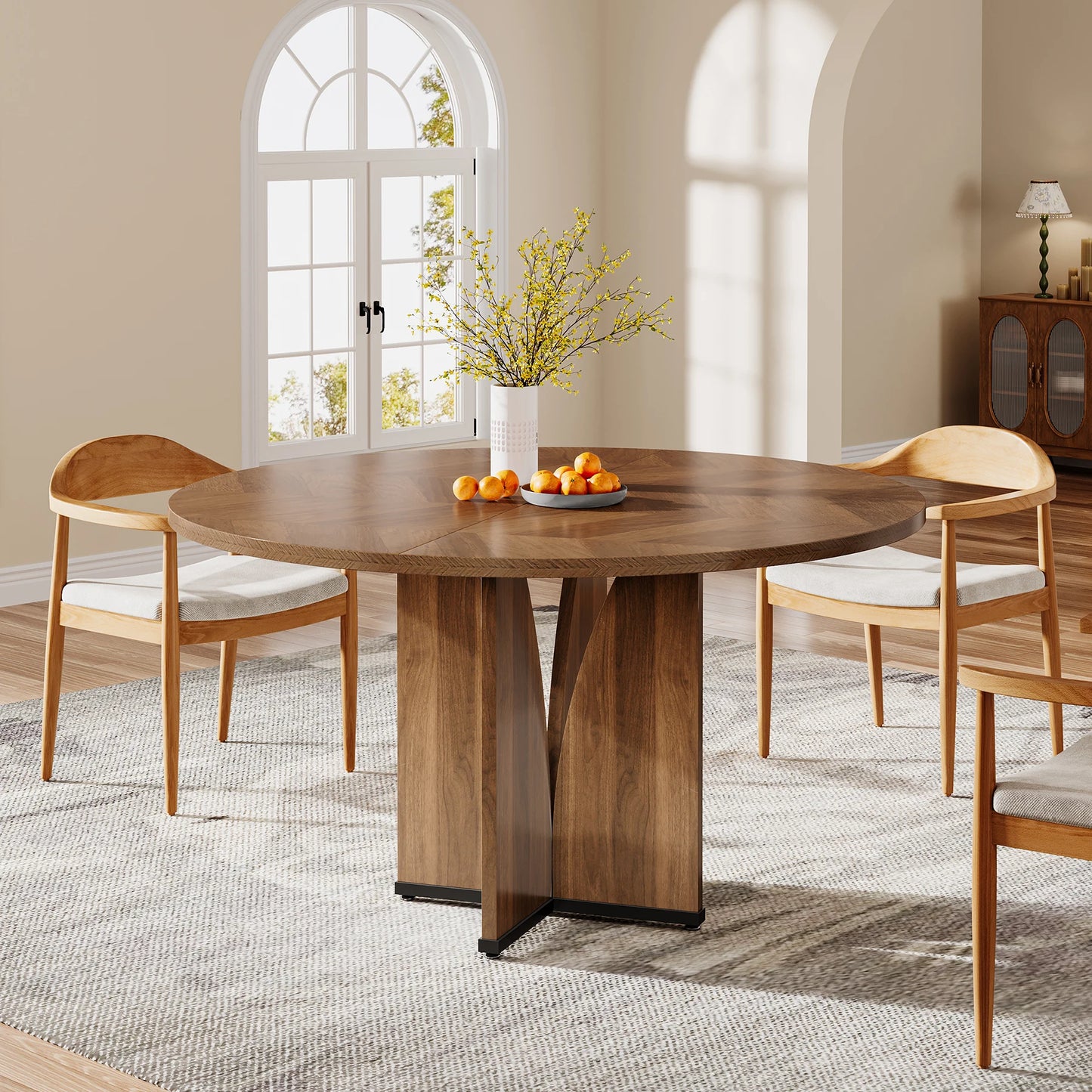 Tribesigns 39" Round Conference Table for 4 - Loft&Timber
