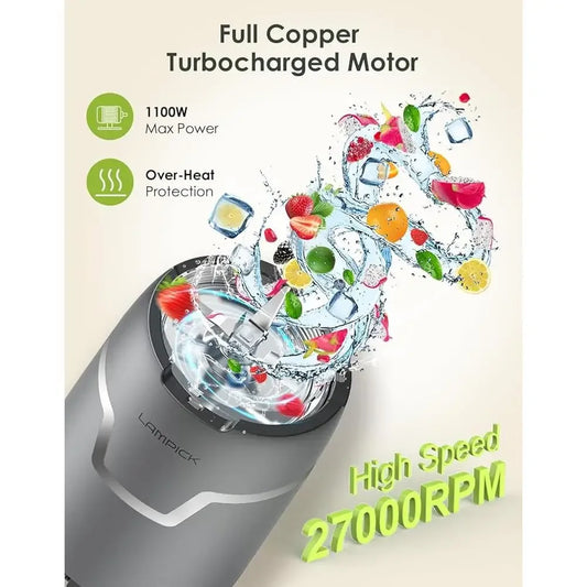 1100W Smoothie Blender Personal Mixer