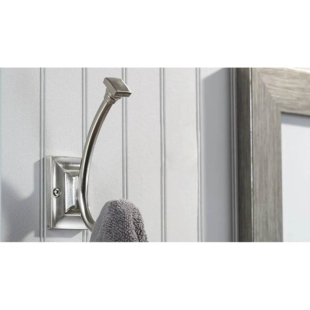 Transitional Metal Wall Hook Brushed Nickel Finish - Loft&Timber