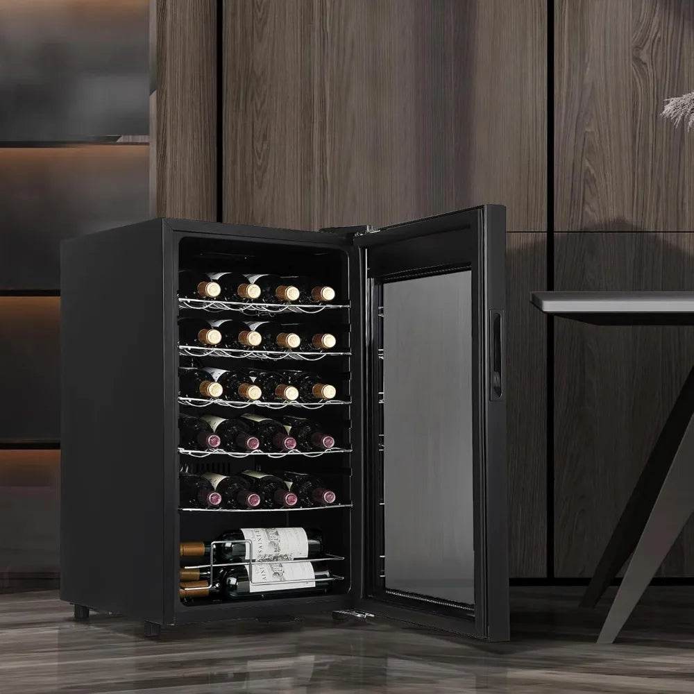 24 Bottle Built-In Wine Cooler Refrigerator with Glass Door - Digital Temperature Control 40°F-65°F