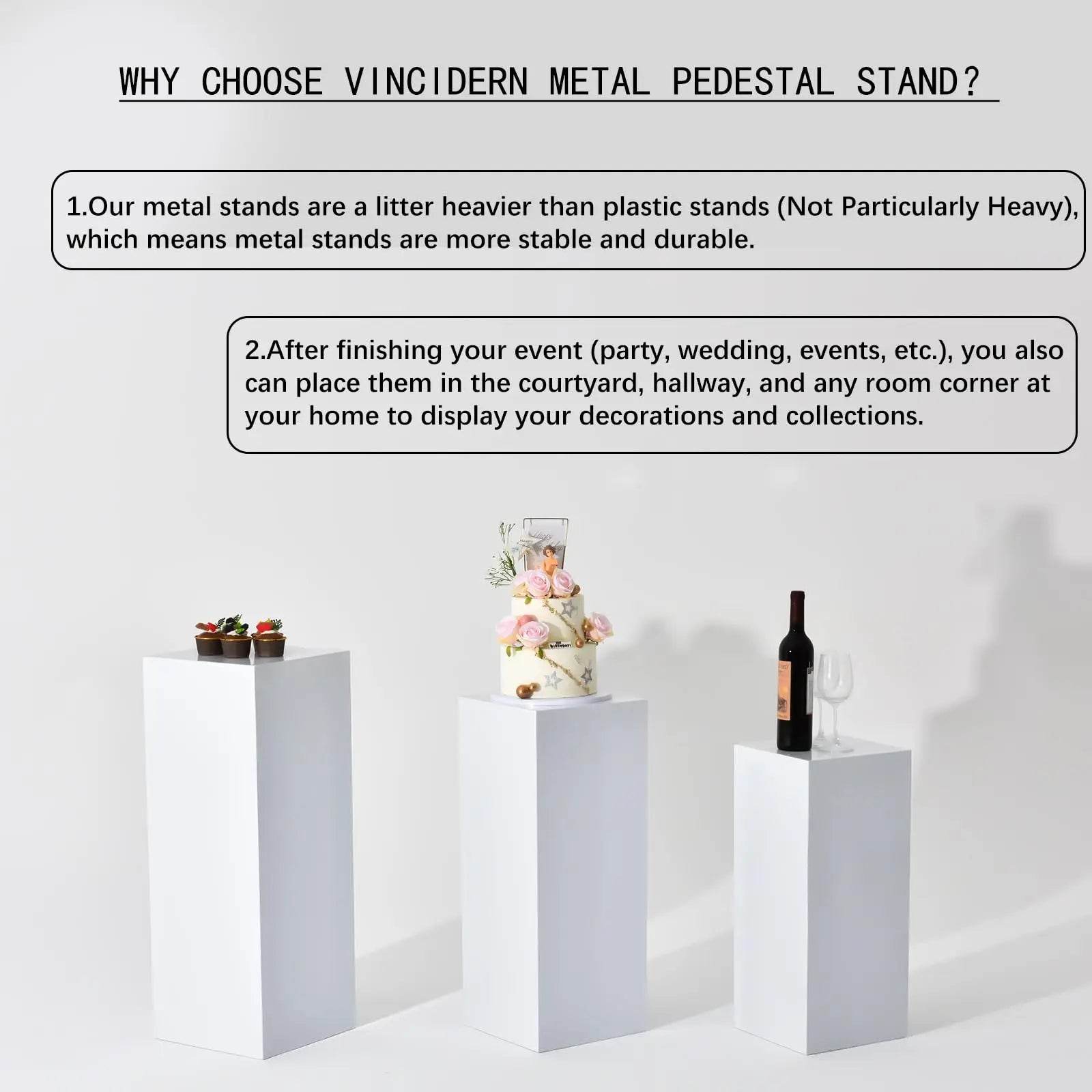 6PCS Metal Display Pedestal Stand for Cake or Flowers - Loft&Timber