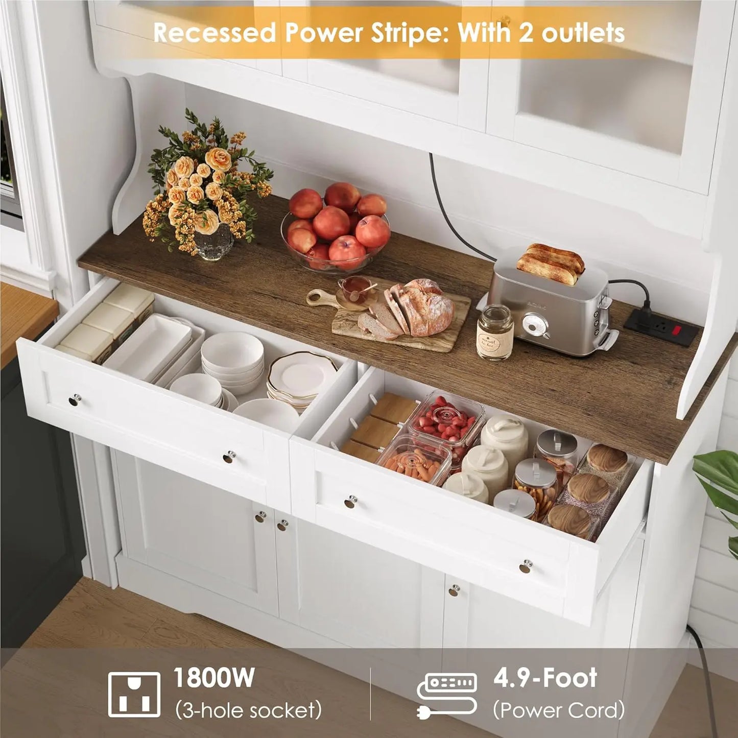 71.9" Tall Storage Pantry - Loft&Timber