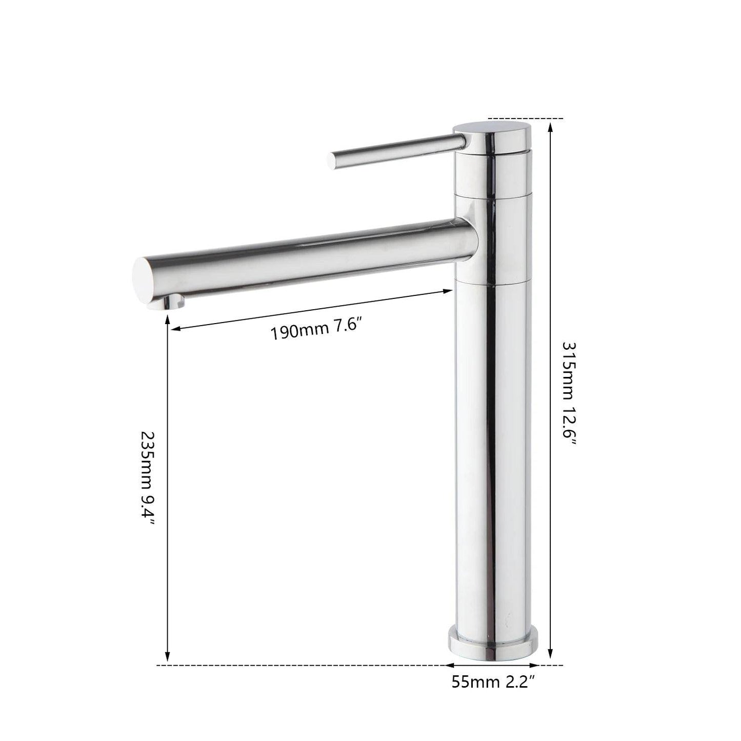 JIENI Bathroom Basin Faucet Vessel Sink - Loft&Timber