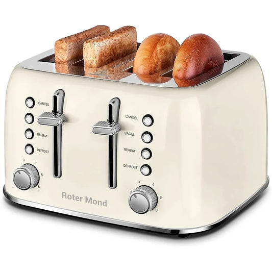 4 Slice Toaster Stainless Steel Extra Wide Slots
