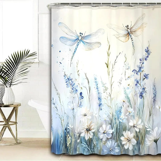 Dragonfly Shower Curtain  72x72 Inch Waterproof