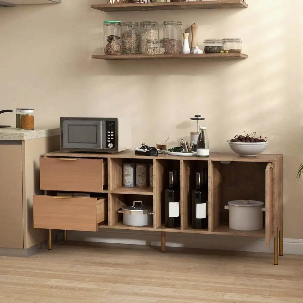 59" Rustic Sideboard with Drawers - Loft&Timber