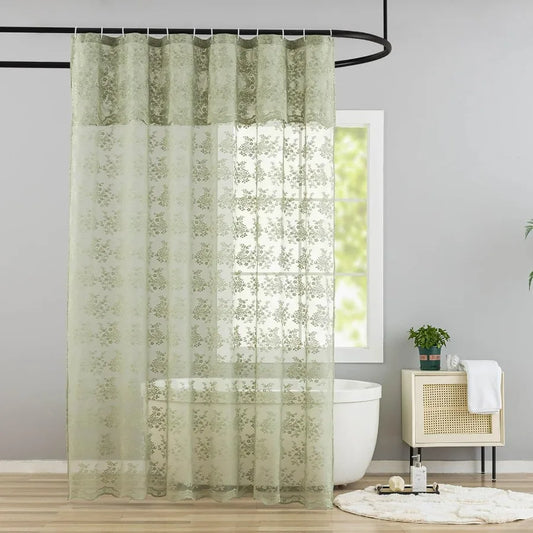 Elegant Sage Green Shower Curtain