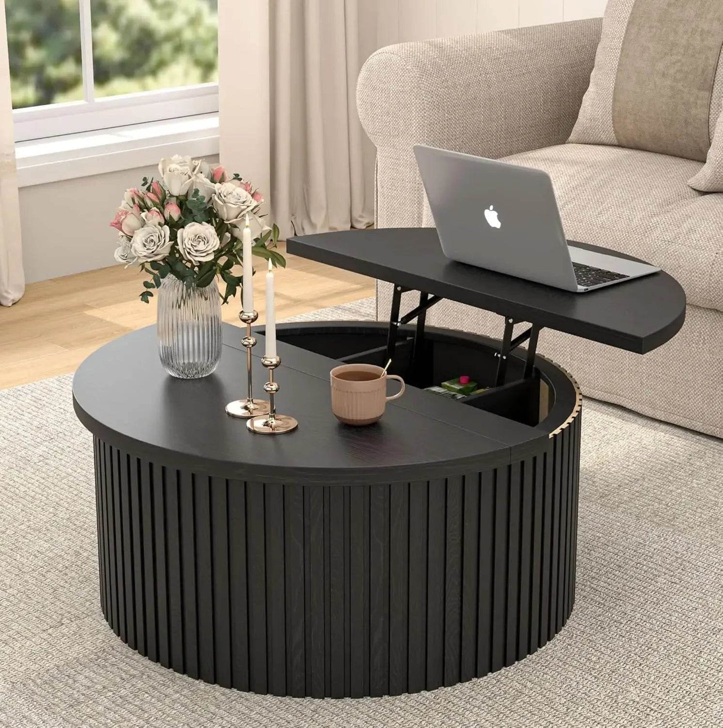 Lift Top Coffee Table with Storage 34.6'' - Loft&Timber