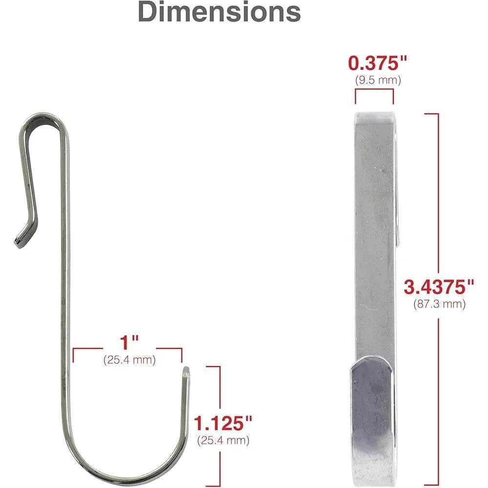 Snap-On Metal Hooks Wire Shelving 5 lbs Capacity - Loft&Timber