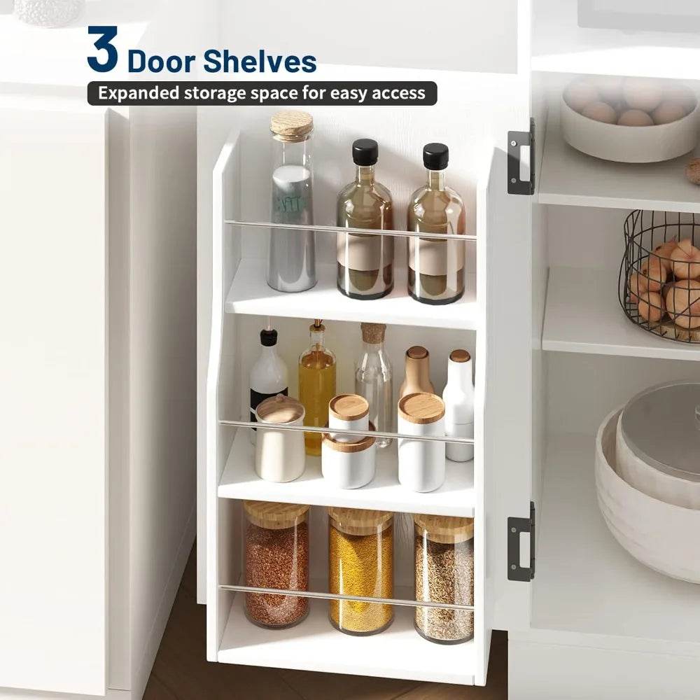 Farmhouse 71 Inch Kitchen Pantry Cabinet, Storage Cabinet with 3 Door Shelves and 3 Drawer, Versatile Storage for Kitchen, Dinin - Loft&Timber