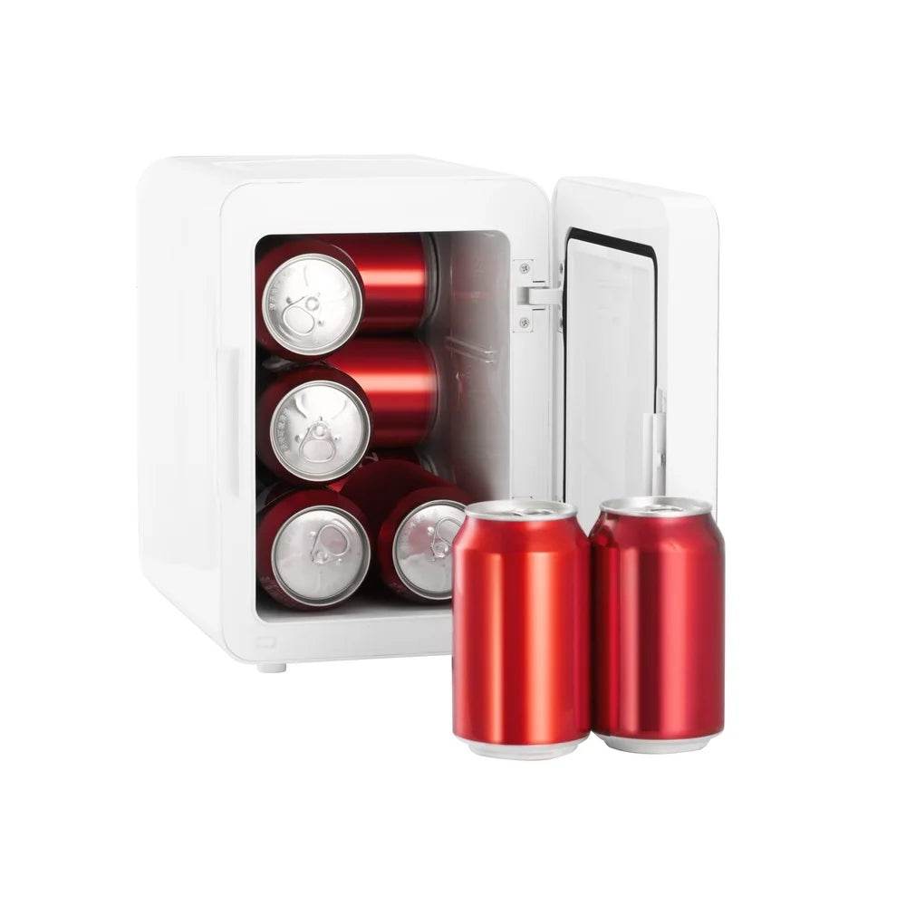 50 Can Mini Beverage Refrigerator with Adjustable Temperature & LED Lighting Countertop Fridge - Loft&Timber