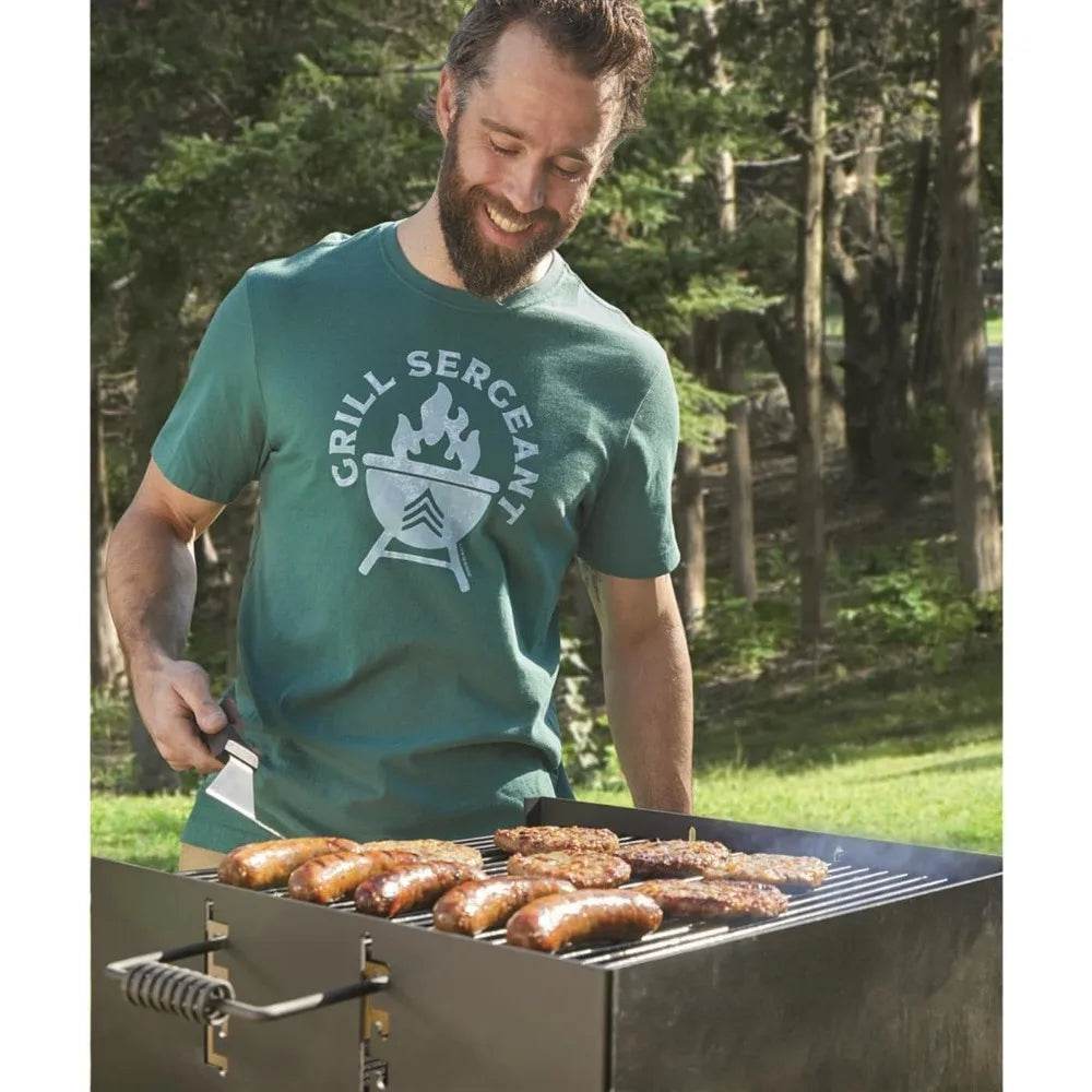 Heavy-Duty Park-Style Charcoal BBQ Grill for Camping, Outdoor Cooking, Backyard, Patio, Camp Grilling Barbecues, 20.5 x 20.5 x - Loft&Timber